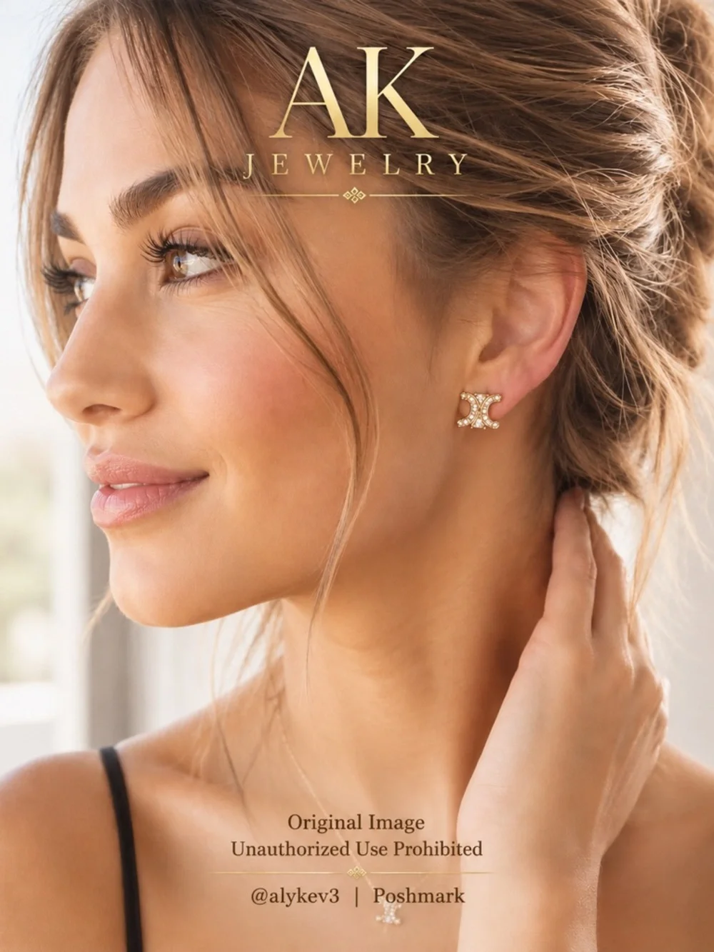💎 Luxury Sculptural Two-Tone Enamel Hoop Earrings – Mocha & Taupe | AK Jewelry™